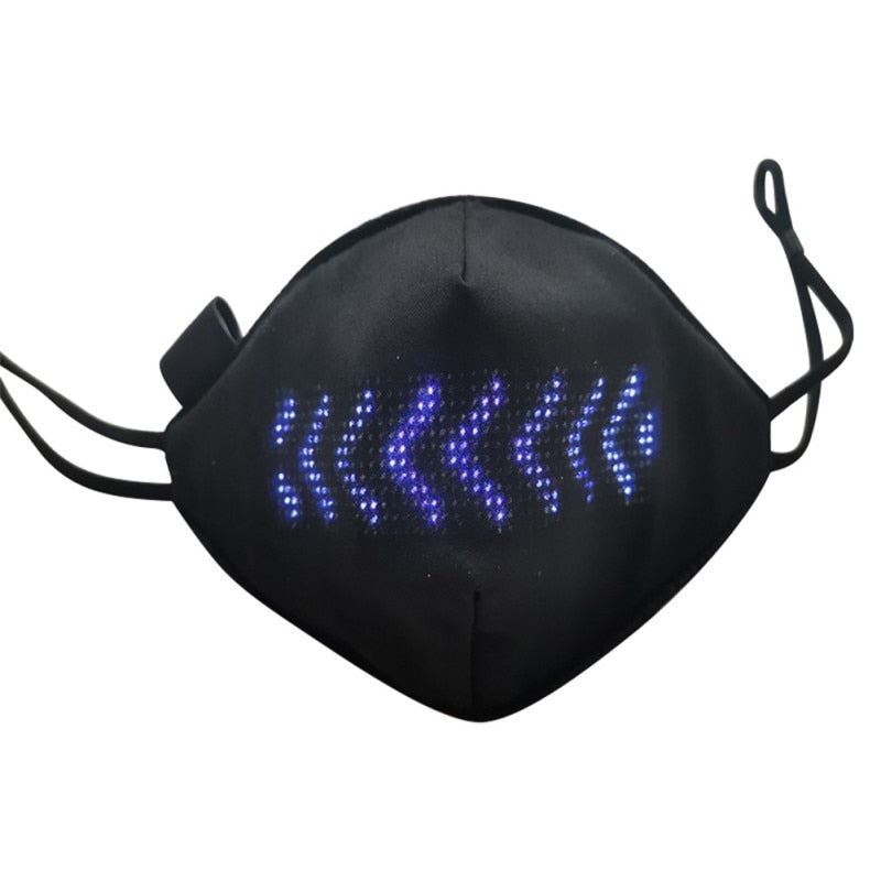 LED Luminous Mask Mobile Phone APP Edit Pattern Text Bungee Advertising Display