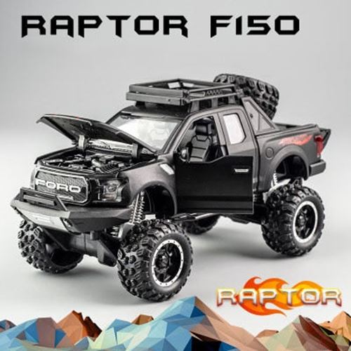 KIDAMI 1:32 Ford Raptor F150 Alloy Diecast Car Model Toys Sound Light Toy Pickup