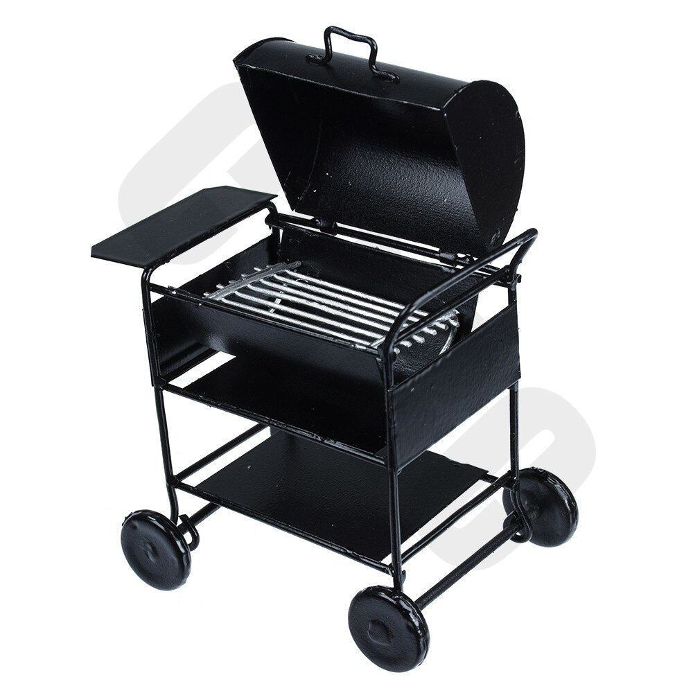 Mini Metal Barbecue Car Model BBQ 1:12  Dollhouse For 1/10 RC Crawler Car TRX4 R