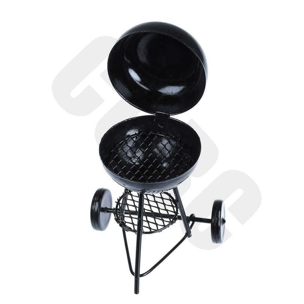 Mini Metal Barbecue Car Model BBQ 1:12  Dollhouse For 1/10 RC Crawler Car TRX4 R
