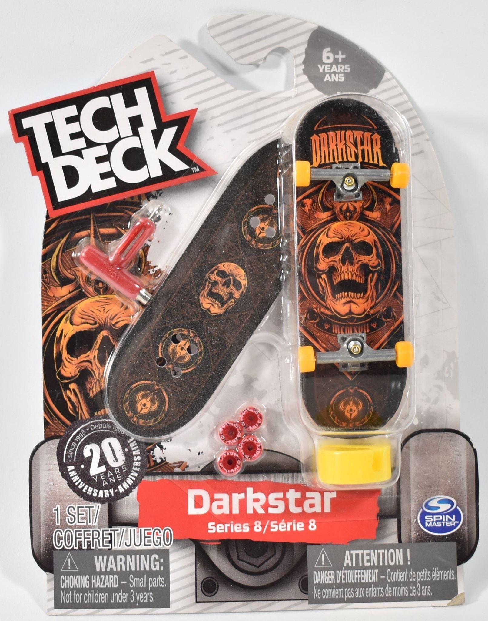 Tech Deck Darkstar Orange Skull Series 8 20th Annversary NEW