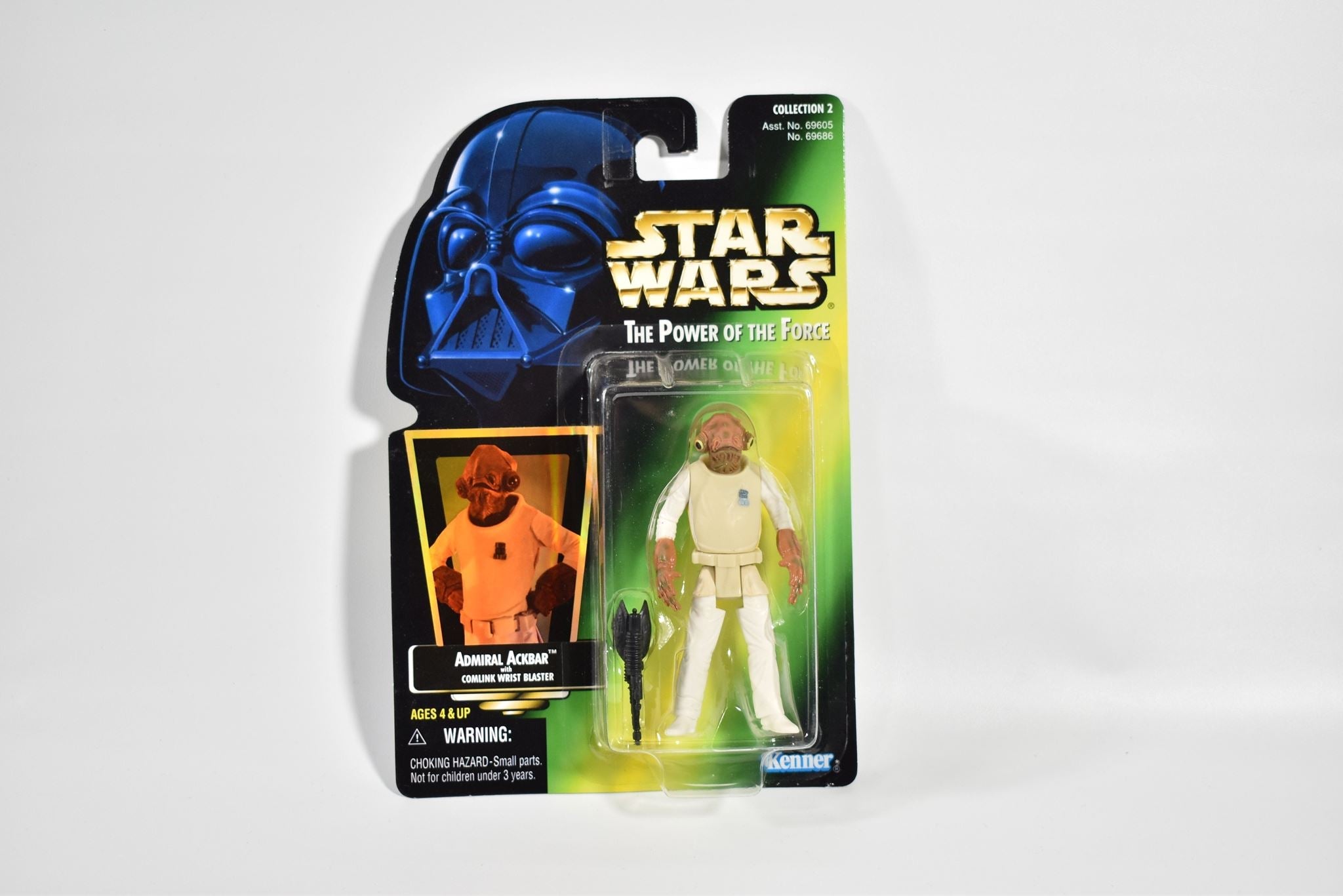 Star Wars Power of the force Green Card Admiral Ackbar Kenner