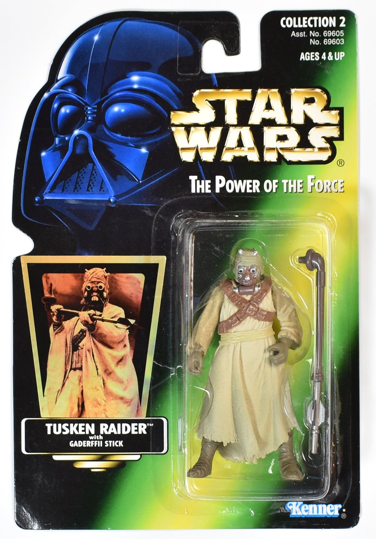 Star Wars Power of the Force Green Card Tusken Raider Kenner 1997