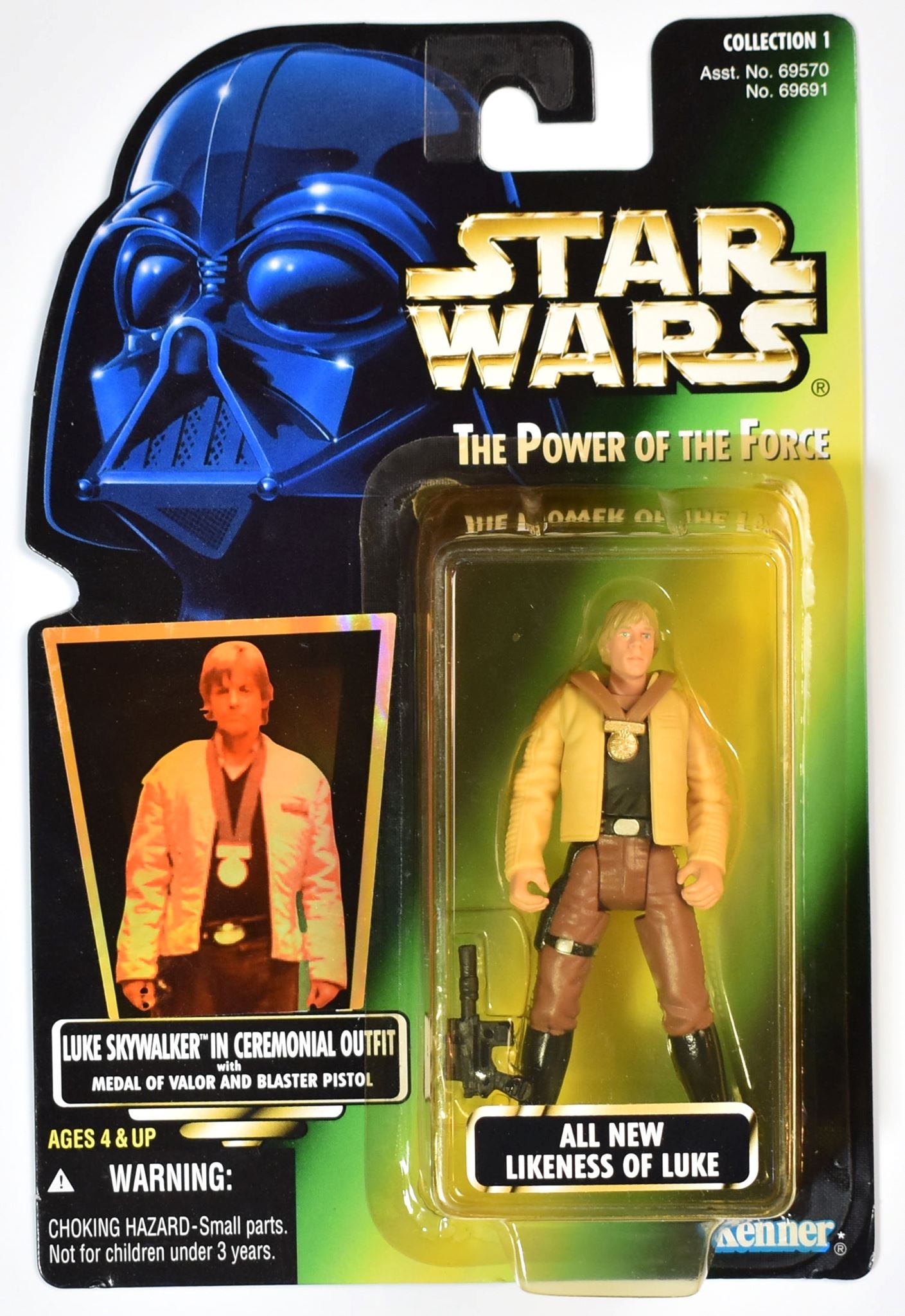 Star Wars Power of the Force Green Card Luke Skywalker Ceremonial Outfit 1996 Ke