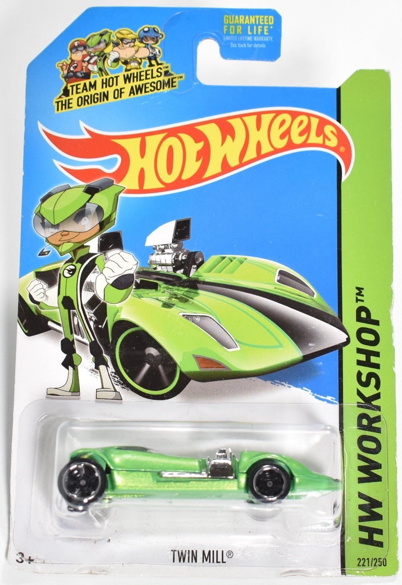 Twin Mill 221-250 Green Asst. L2593 Mattel 2013 Hot Wheels diecast cars Hw Works