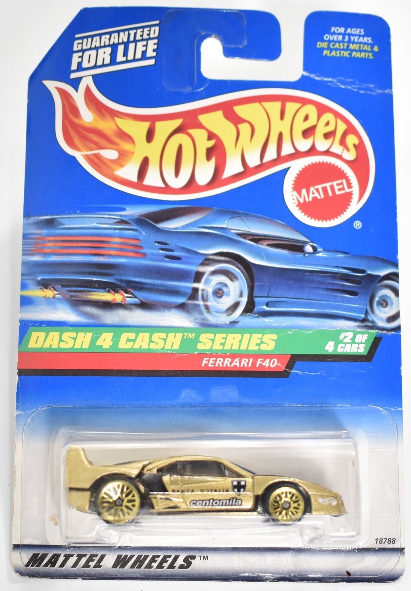 Hot Wheels die cast car Ferrari F40 Dash 4 Cash Series