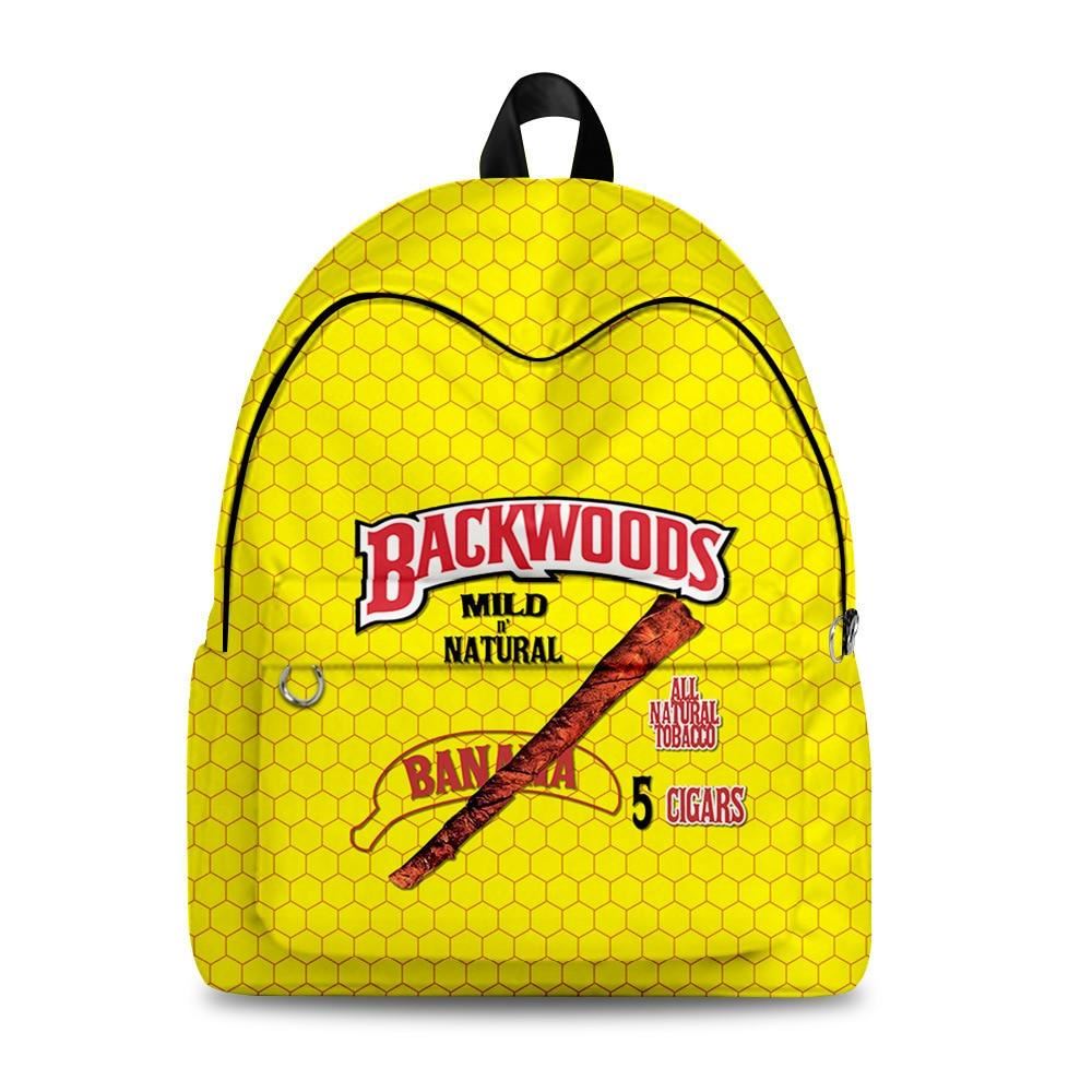 Backpacks BACKWOODS CIGARS Teenage Students School Bags 3D Print Colorful Cospla