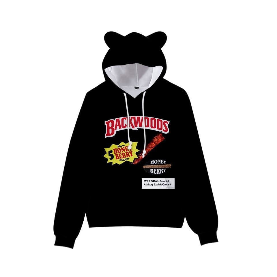 backwoods Hoodie women Girls backwood shirt Cartoon Element Cat ears Hoodie Pers
