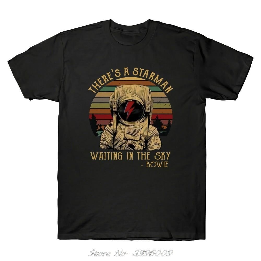 David Bowie There'S A Starman Waiting In The Sky Vintage Men'S T Shirt Summer