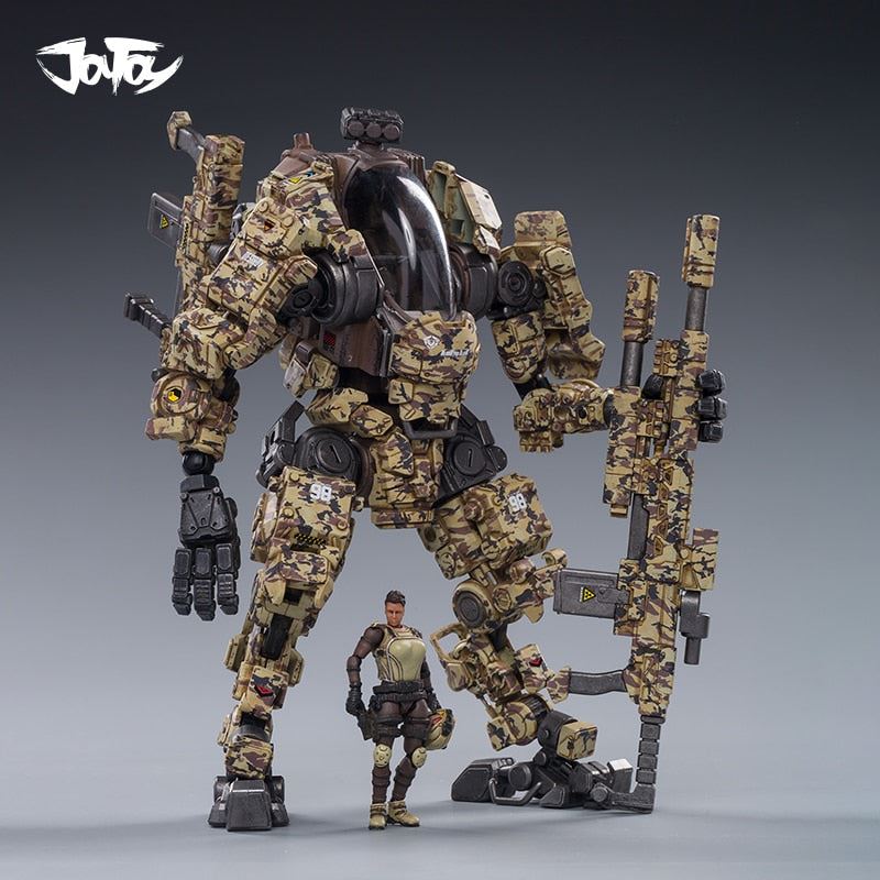 JOYTOY 1/25 action figure robot Military Steel bone H03 Desert camouflage cam Me