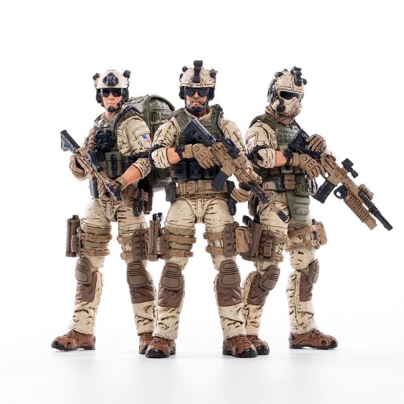 JOYTOY Action Figures (3PCS/Set) The US Army First SFOD-D Delta Force Militia 1/18
