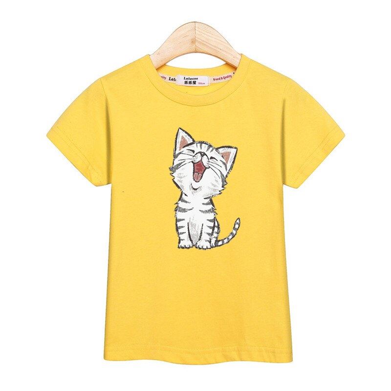 Little girl t-shirt fashion kids tops short sleeve tees 100% cotton shirt cute c