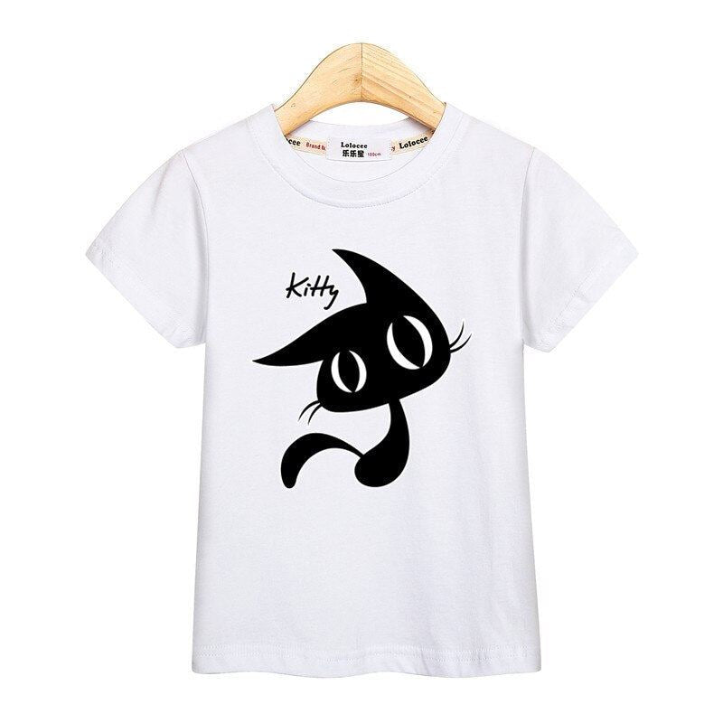 Little girl t-shirt fashion kids tops short sleeve tees 100% cotton shirt cute c
