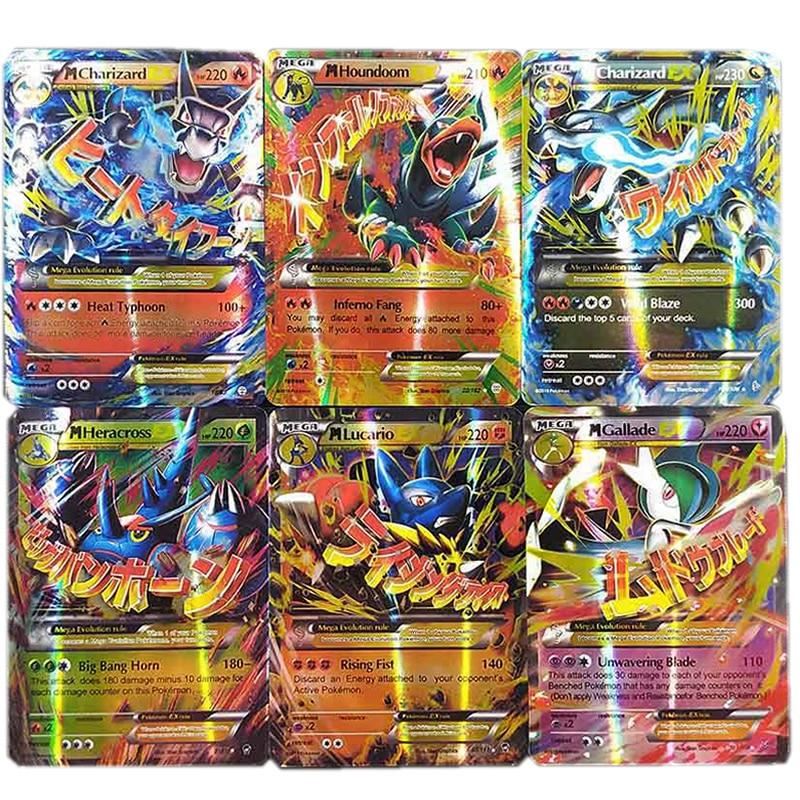30PCS TAKARA TOMY Pokemon Card VMAX GX EX MEGA Booster English Battle Trading Ga