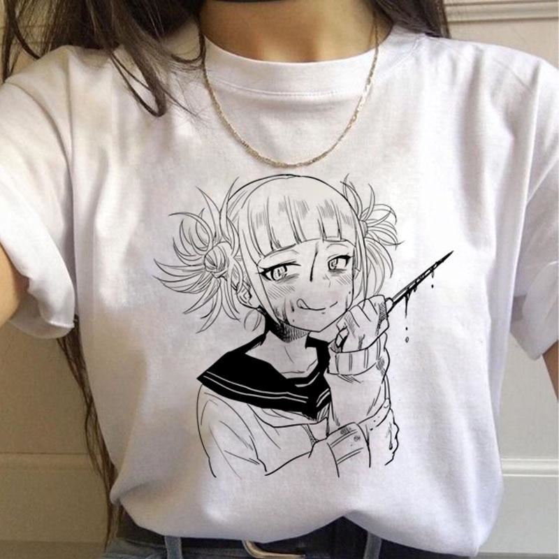 New Ahegao Harajuku Graphic T Shirt Women My Hero Academia Anime Senpai T-shirt