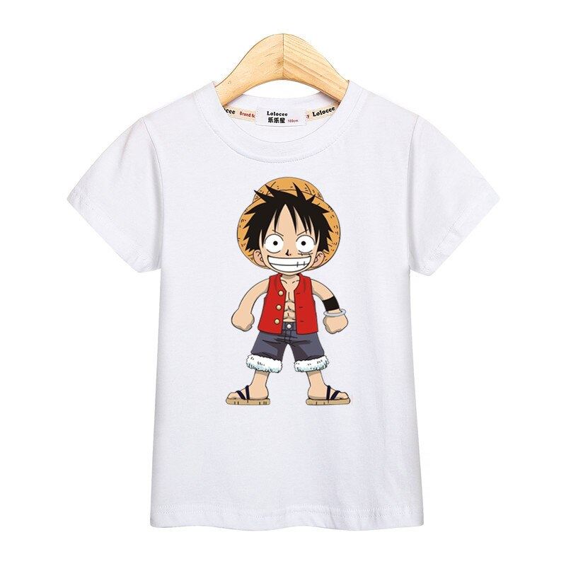 Little Luffy boys shirt new casual tops kids costume short sleeve cotton t-shirt