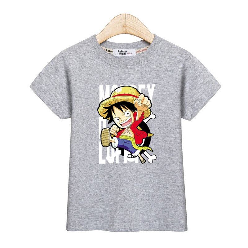 Little Luffy boys shirt new casual tops kids costume short sleeve cotton t-shirt