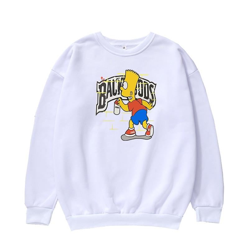 Backwoods English Letter Print Funny Korean version Sweatshirt Women and Men Spo