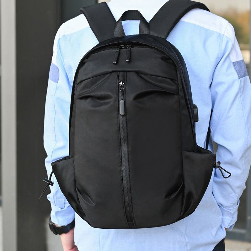 Laptop Backpack USB External Charge 15.6 Inch Shoulder Men Anti-Theft Nylon Trav