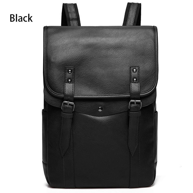 Multifunction Solid Leather Backpack Men Business Computer Back Pack Man Casual