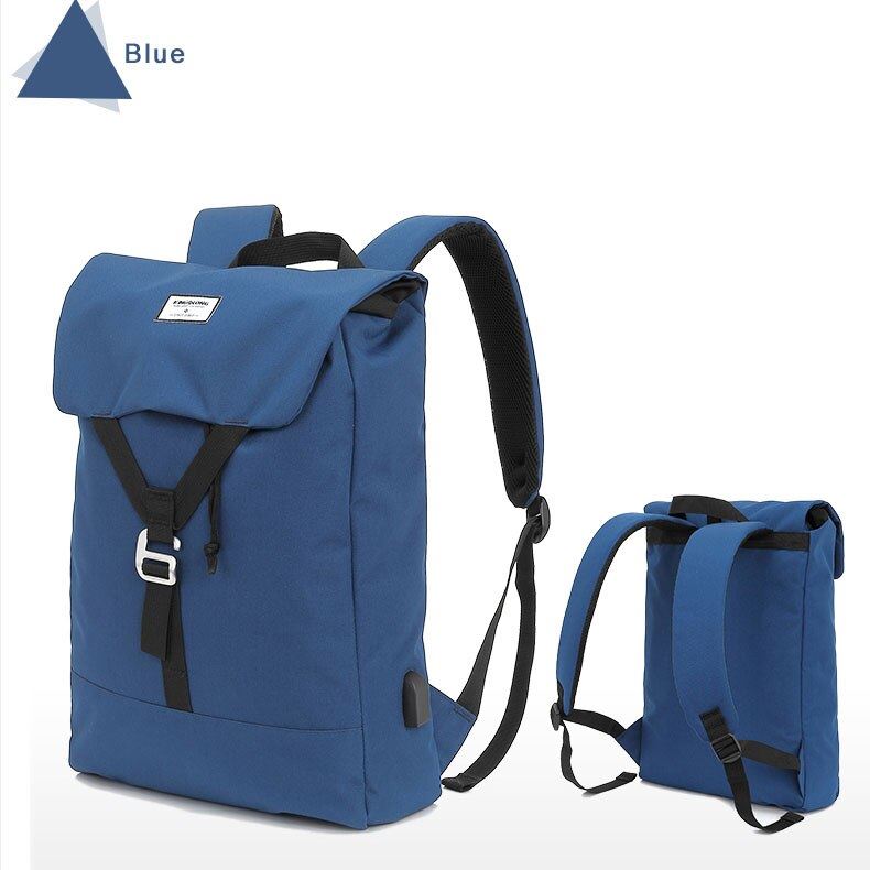 KINGSLONG Men Water Resistant Backpack for Trip Travel Bags USB Charge Notebook