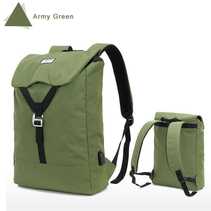 KINGSLONG Men Water Resistant Backpack for Trip Travel Bags USB Charge Notebook