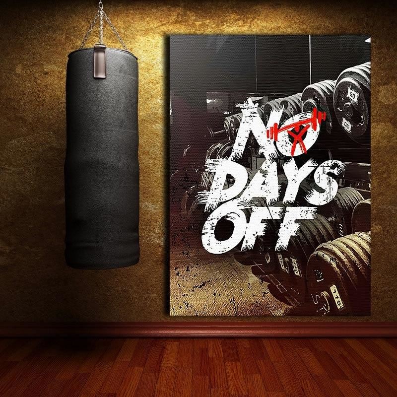 Wall Art Painting Canvas No Days Off Posters and Prints Canvas Prints English Print