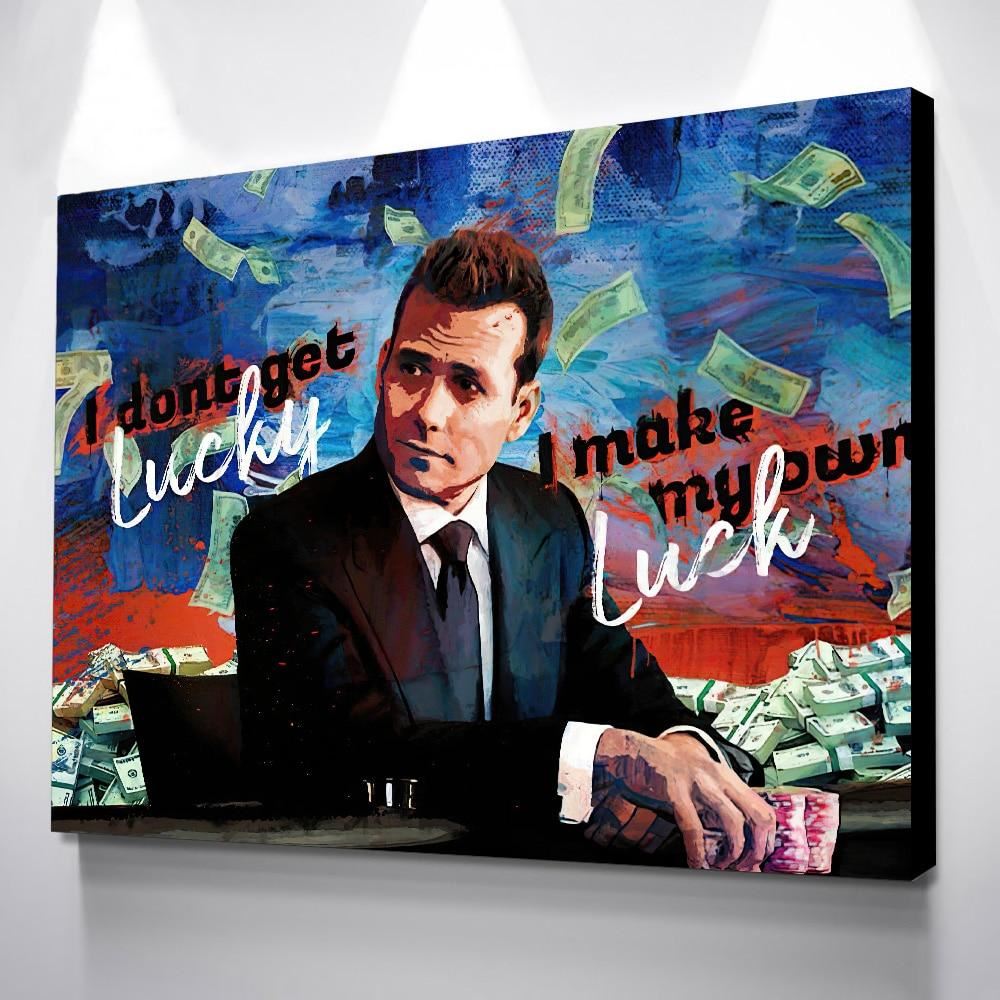 Poster Wall Picture Canvas Painting Gentleman Cuadros Money Pictures Poster Decor