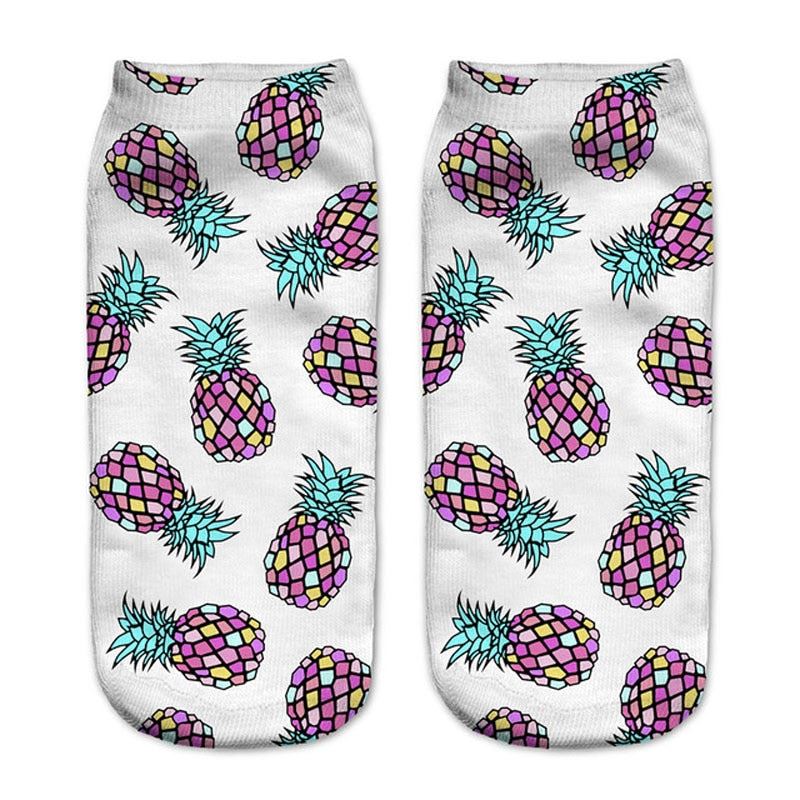 New arrival Women Low Cut Ankle Socks Funny Aliens 3D Printing Sock Cotton Hosie