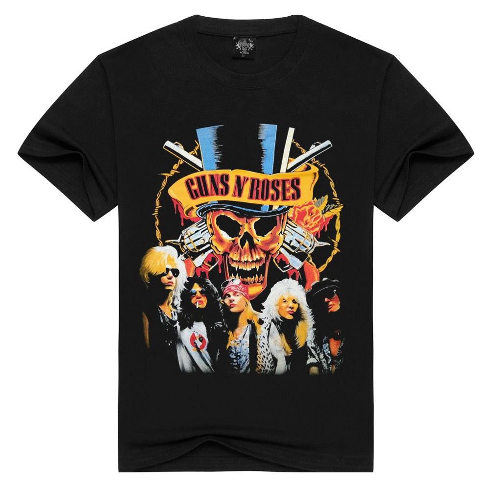 Men's T-shirts 2018 new GUNS N ROSE NIGHTRIAN t shirt men mans tshirt summer cot