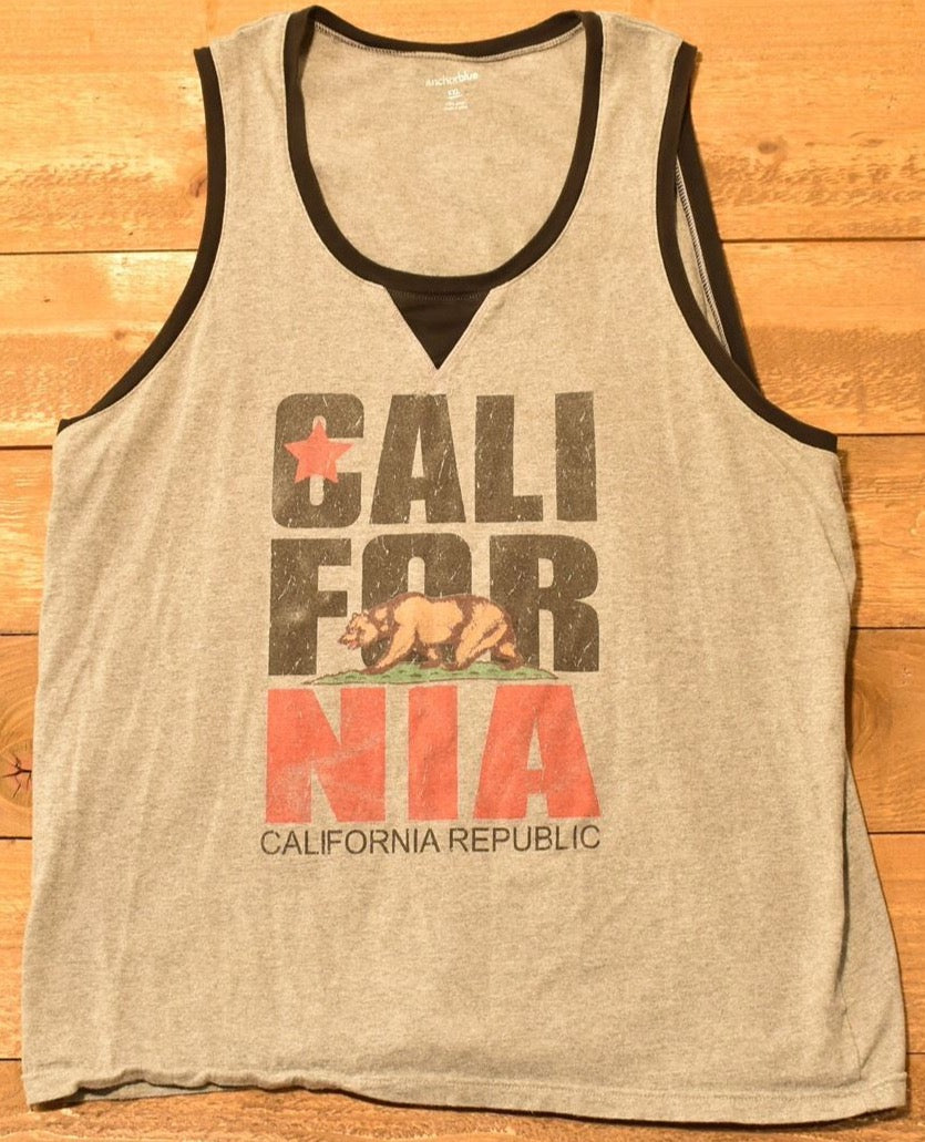 California Mens Tank top XXL Grey Cali tank top