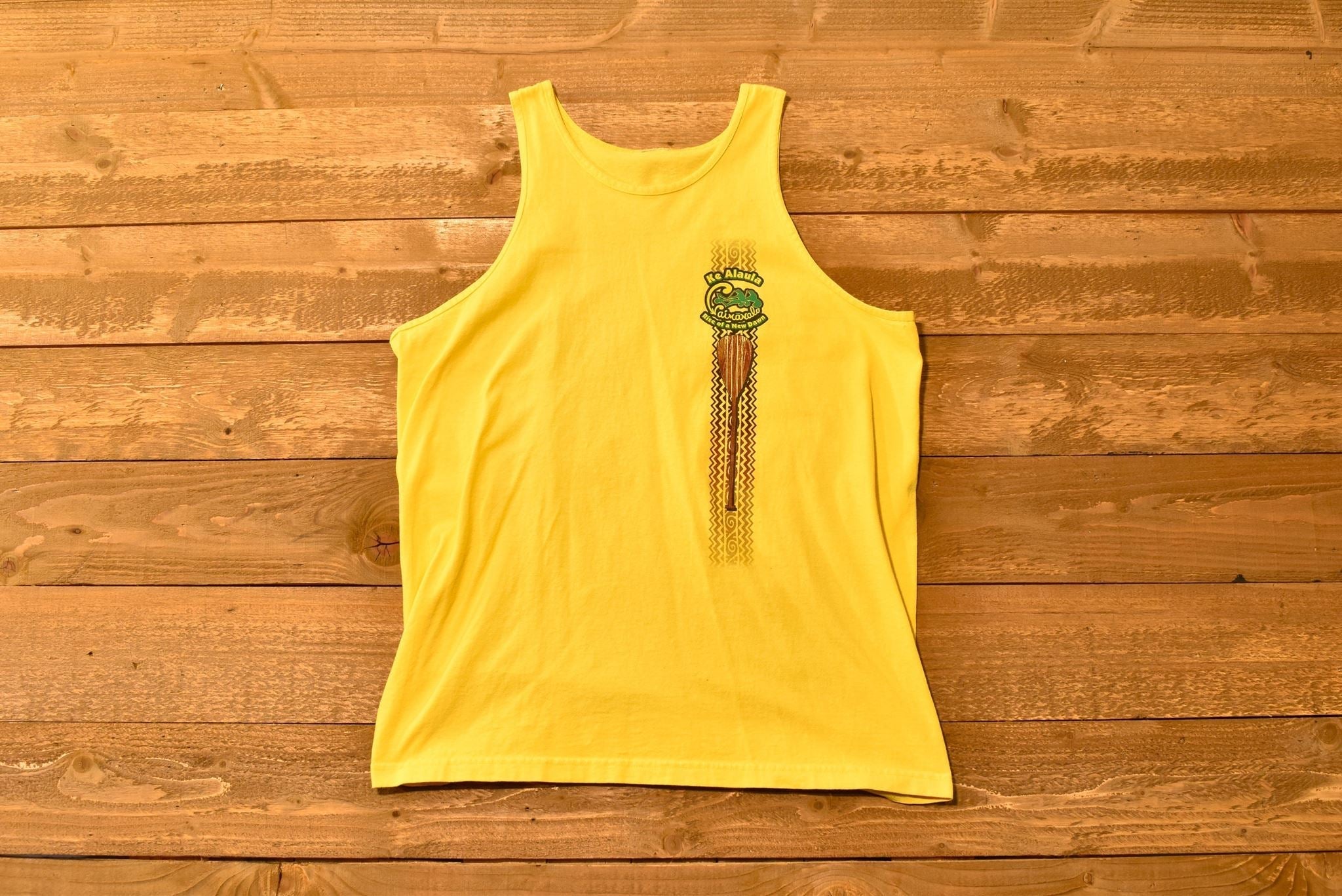 KE Alaula Rise of a new Dawn Yellow Tank top Large