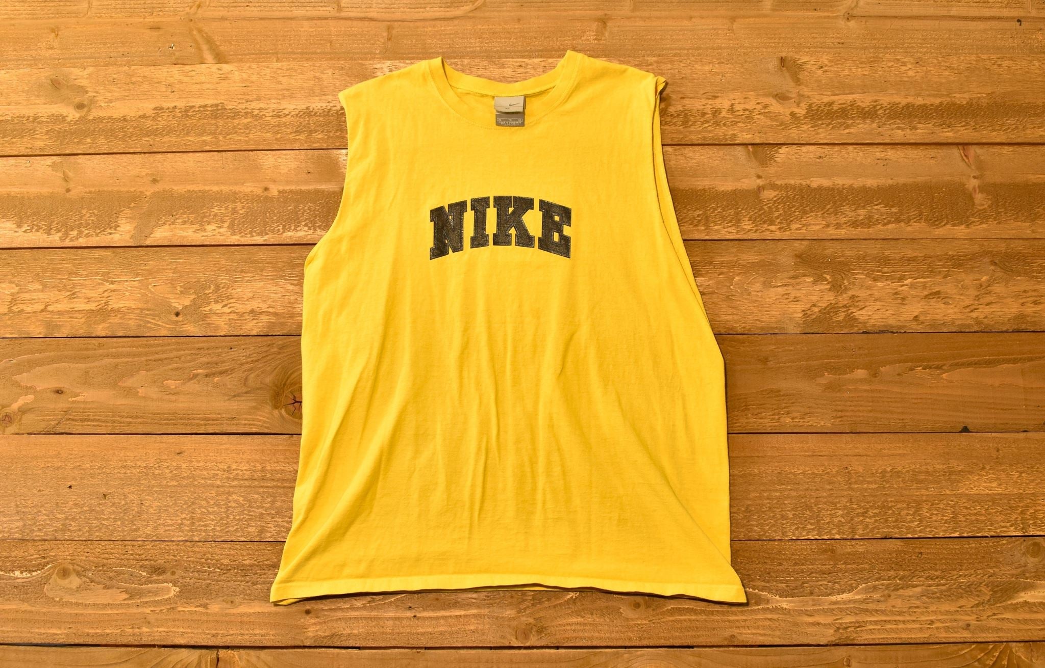 Nike Yellow XL Mens Cut Off shirt Yellow