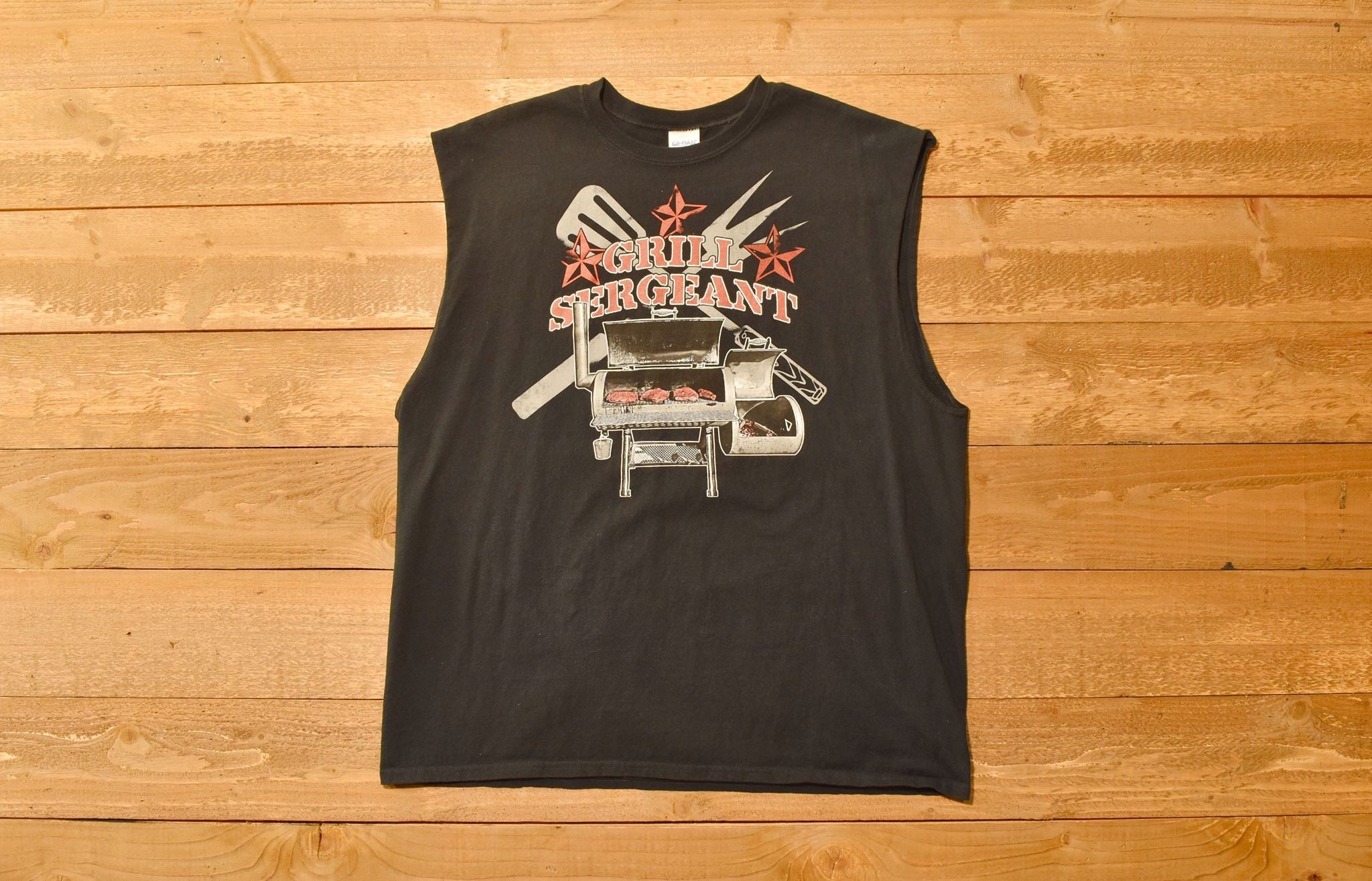 Grill Sergeant Black Cut Off Shirt 2XL Used