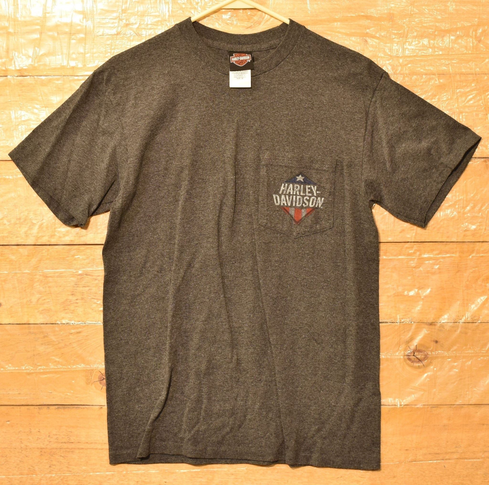 Harley Davidson Mens Grey T-Shirt Barnett El Paso Texas Medium - USED
