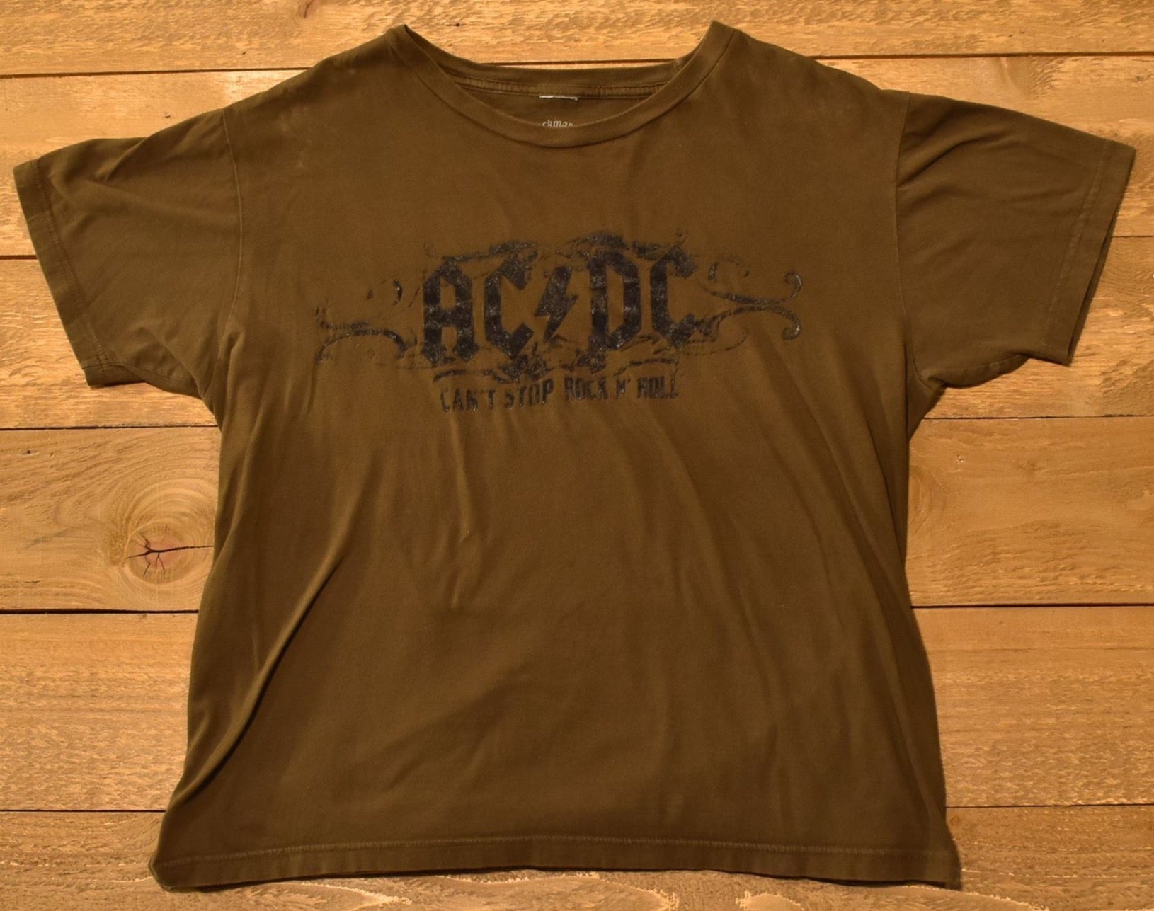 ACDC t-shirt Large Woman's brown Band Shirt