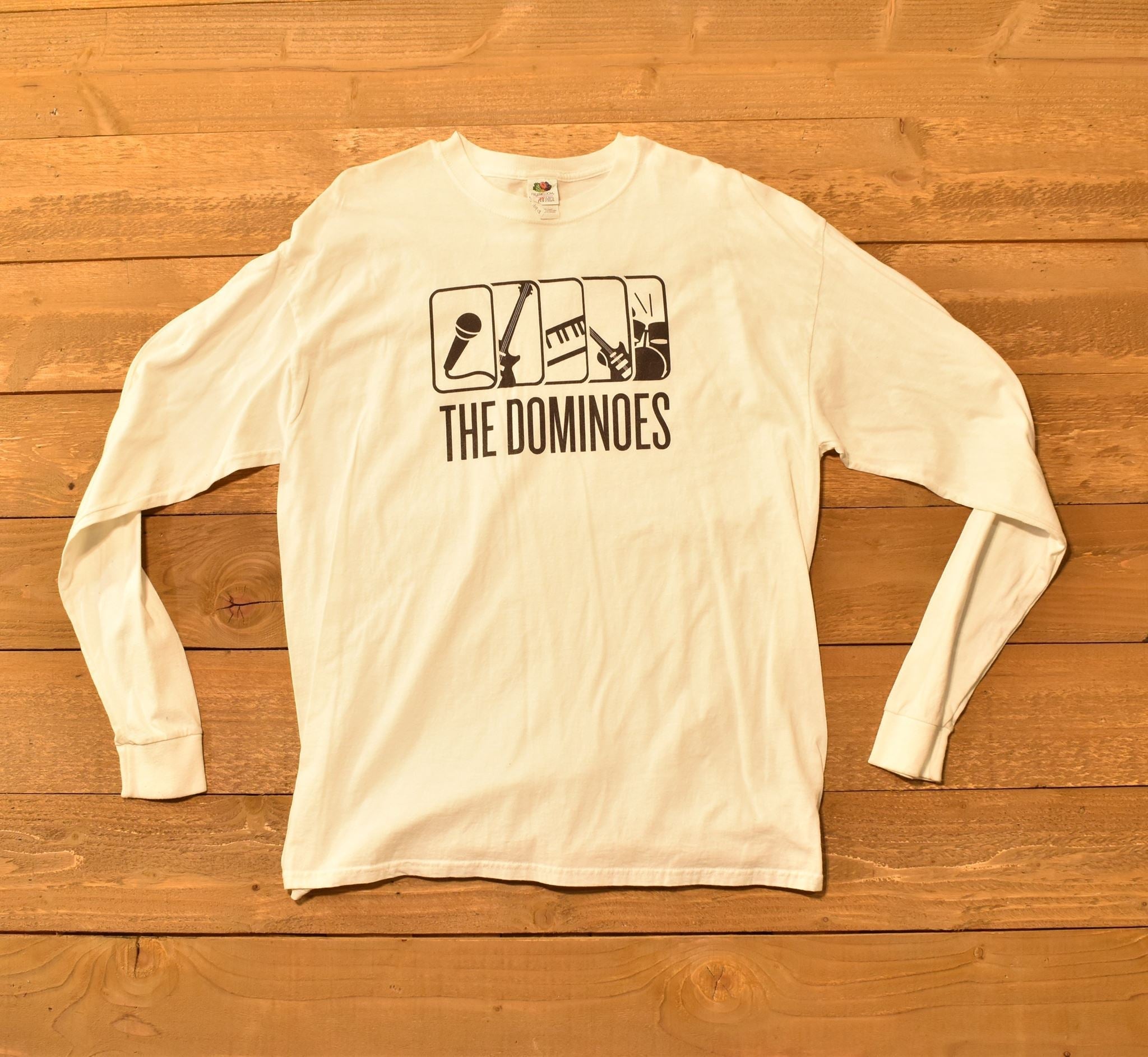 The Dominoes T-shirt XL Concert tee Authentic Mens White Band Tee