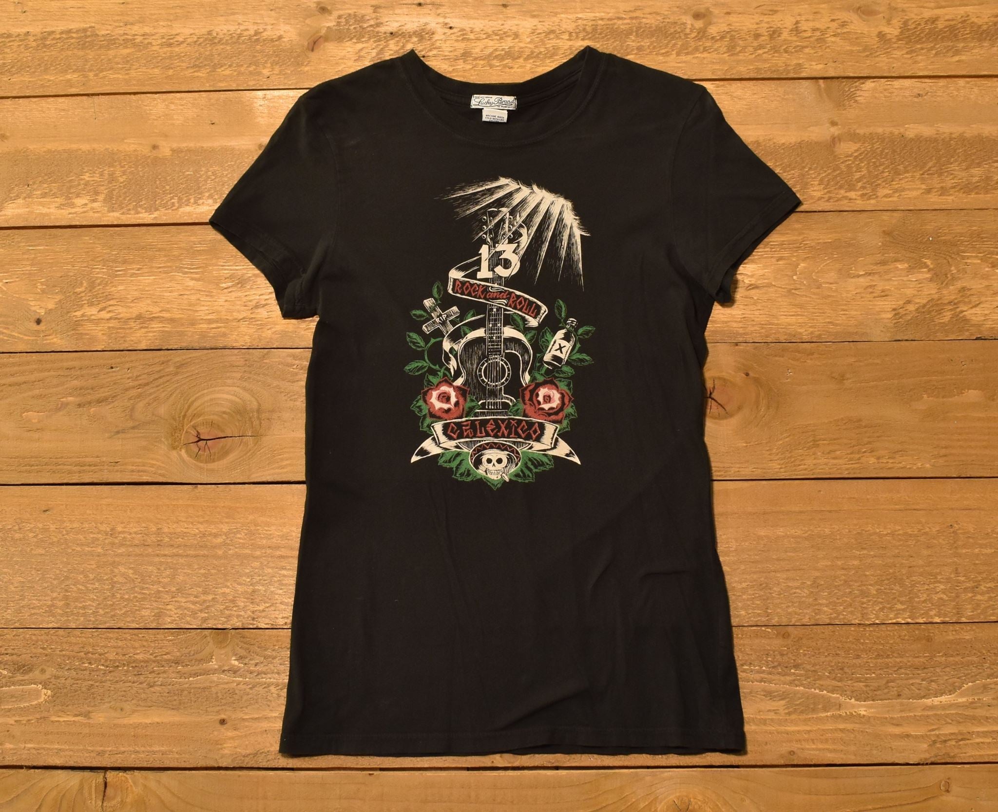 Lucky Brand 13 Female T- shirt Rock and roll Medium used Authentic