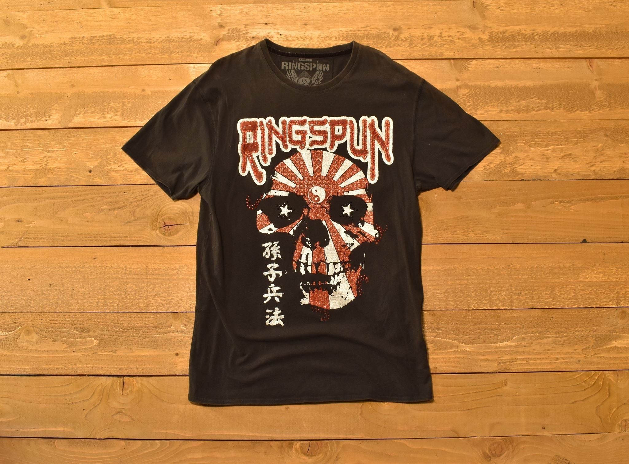 Ring Spun Large T-shirt Authentic Branded Red Skull tee Used