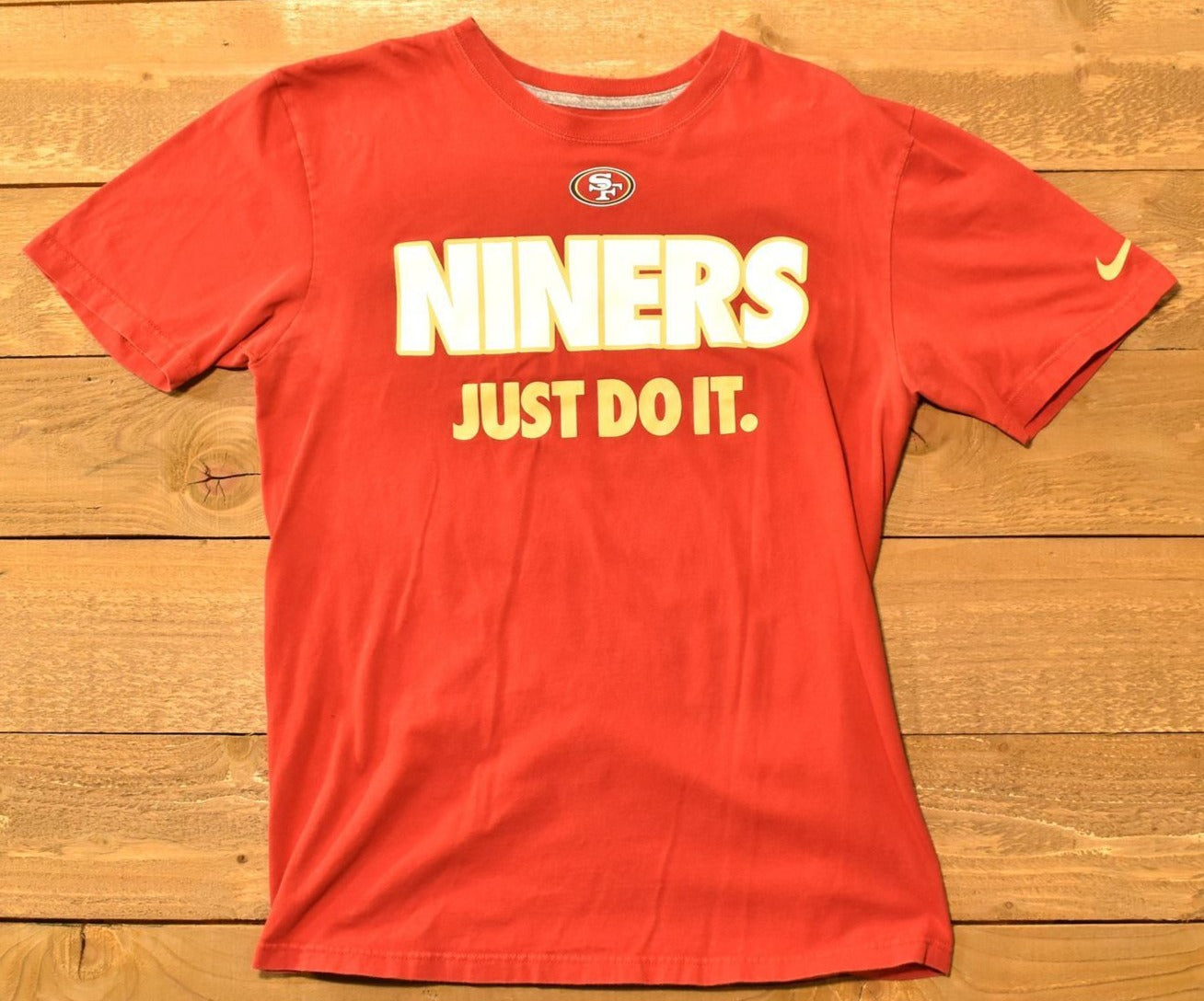 Niners Just Do it authentic Tee Medium Nike Shirt Red 49ers NFL Mens Shirt