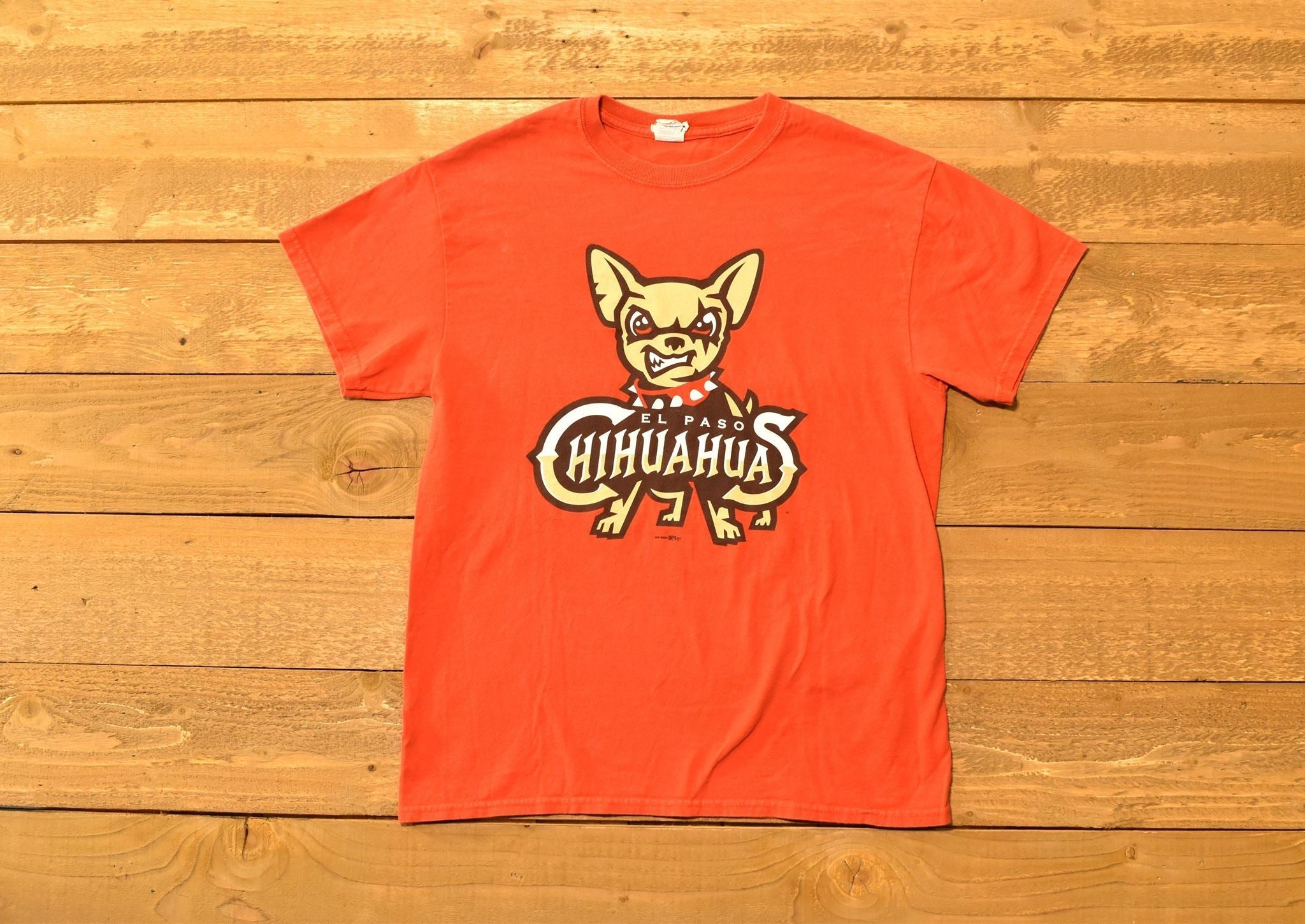 EL Paso Chihuahua Red Medium Mens T-shirt Baseball Team