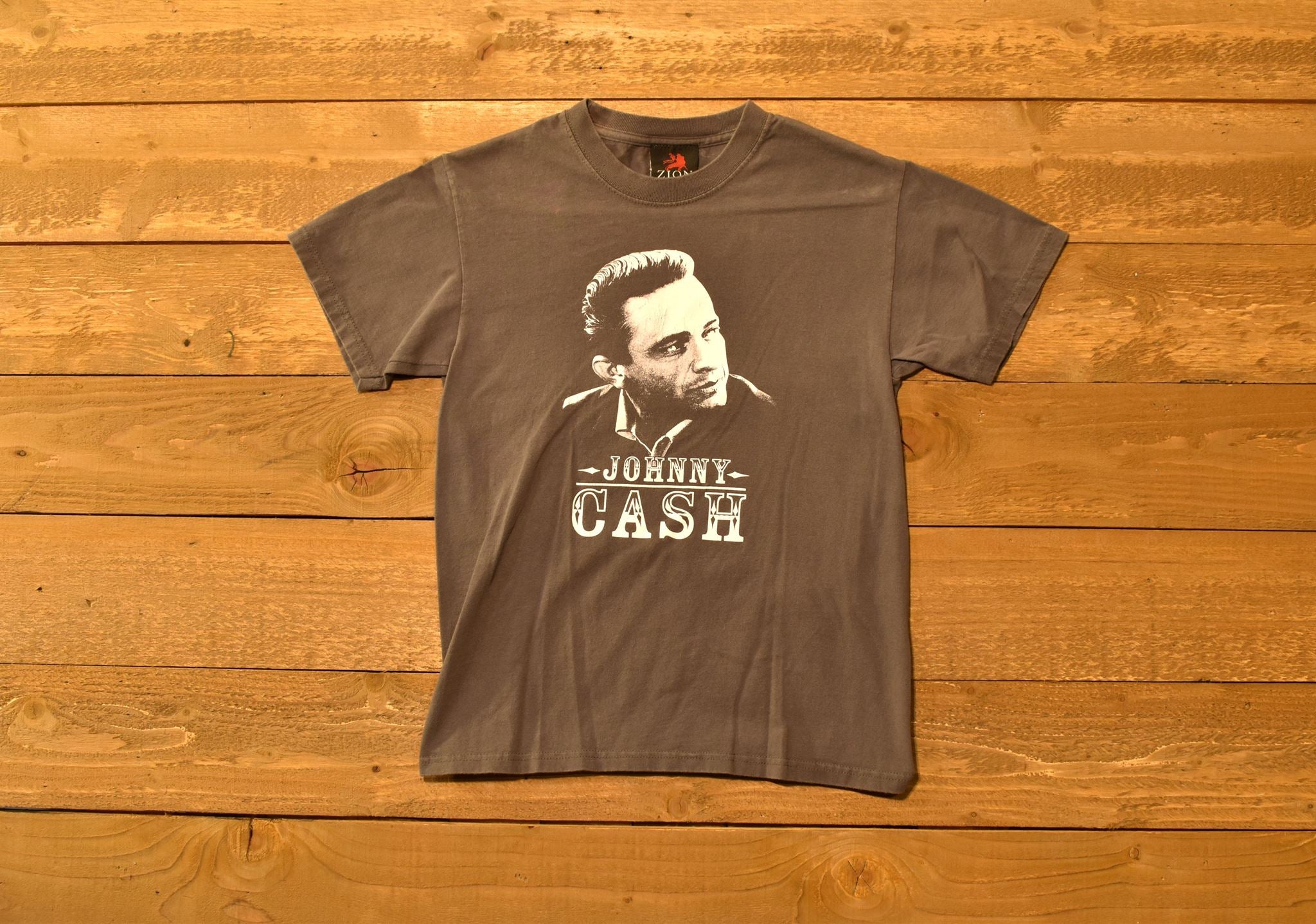 Johnny Cash Mens T-shirt Grey Small Zion Rootwear Used Don’t take your guns to t