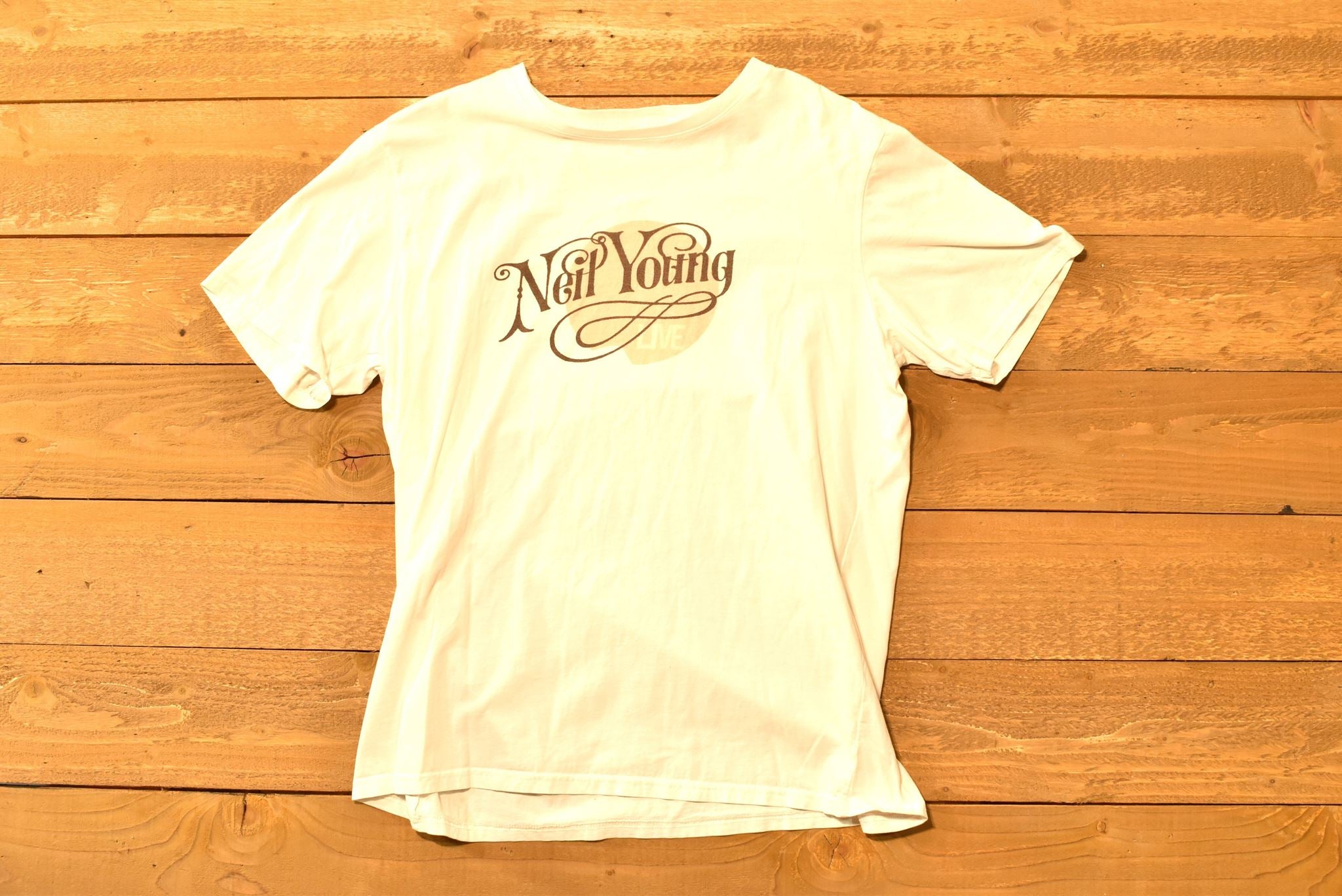Neil Young Live T shirt White XXL authentic Concert Shirt Mens