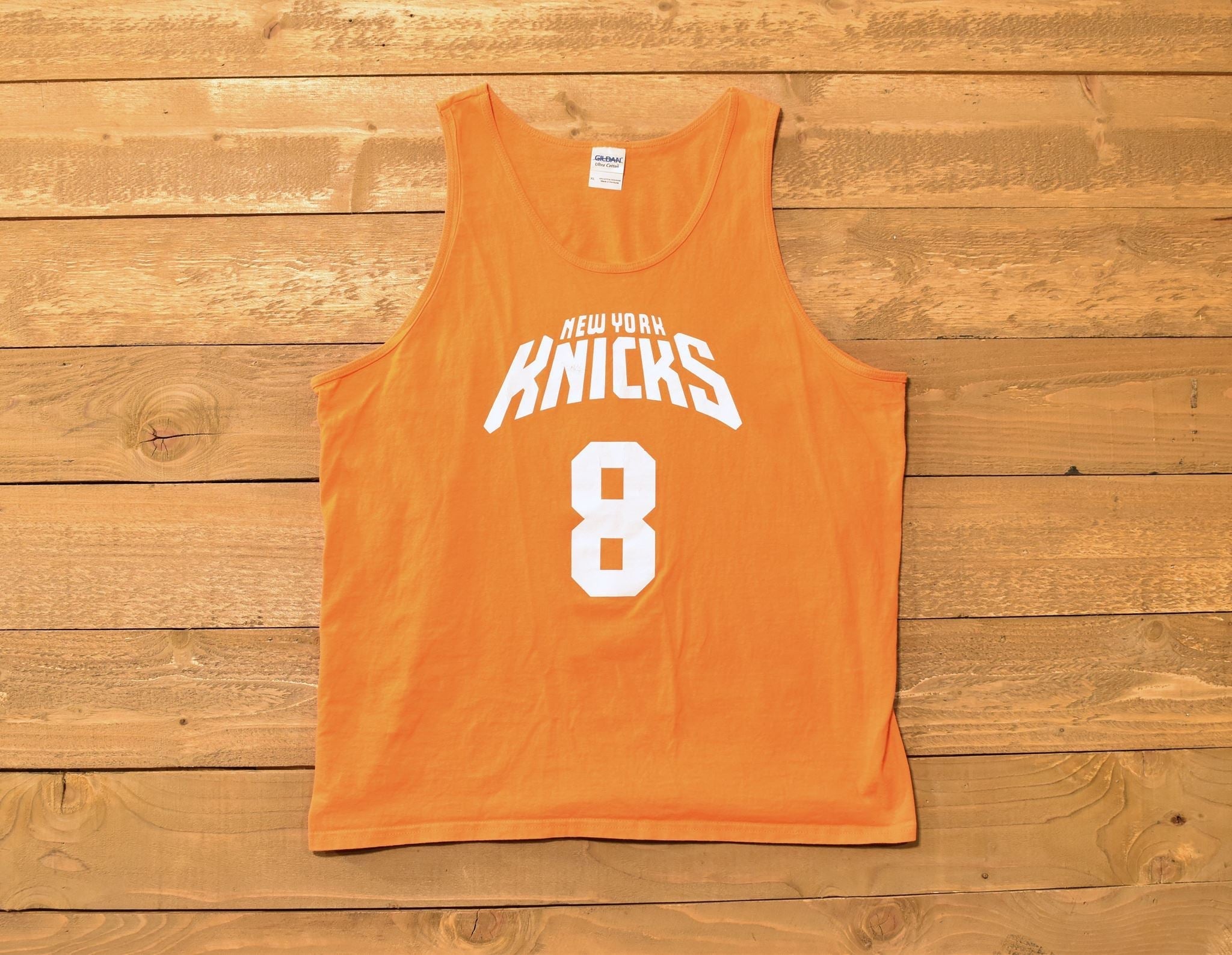 New York Knicks Tank Top 8 Tank Top Orange used tank top XL Finns Graphics