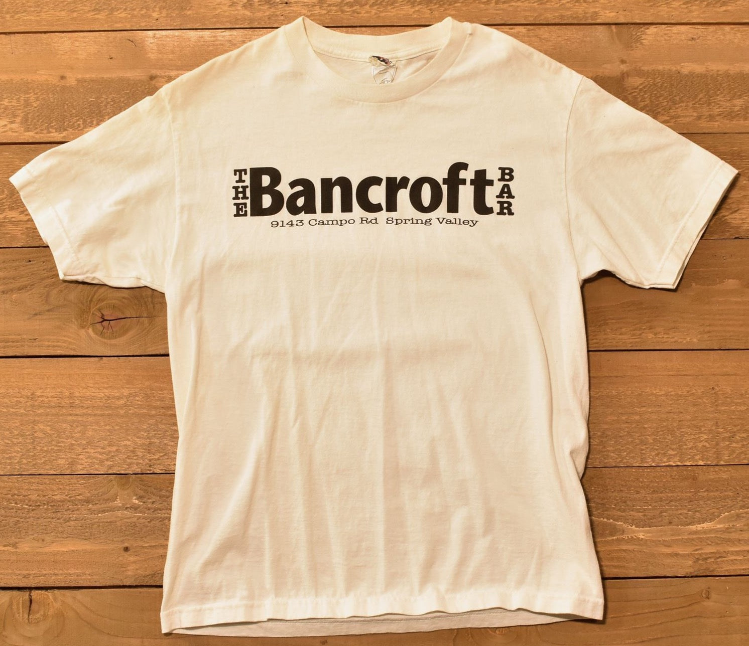 The Bancroft Bar Mens Large T shirt White used - Spring Valley
