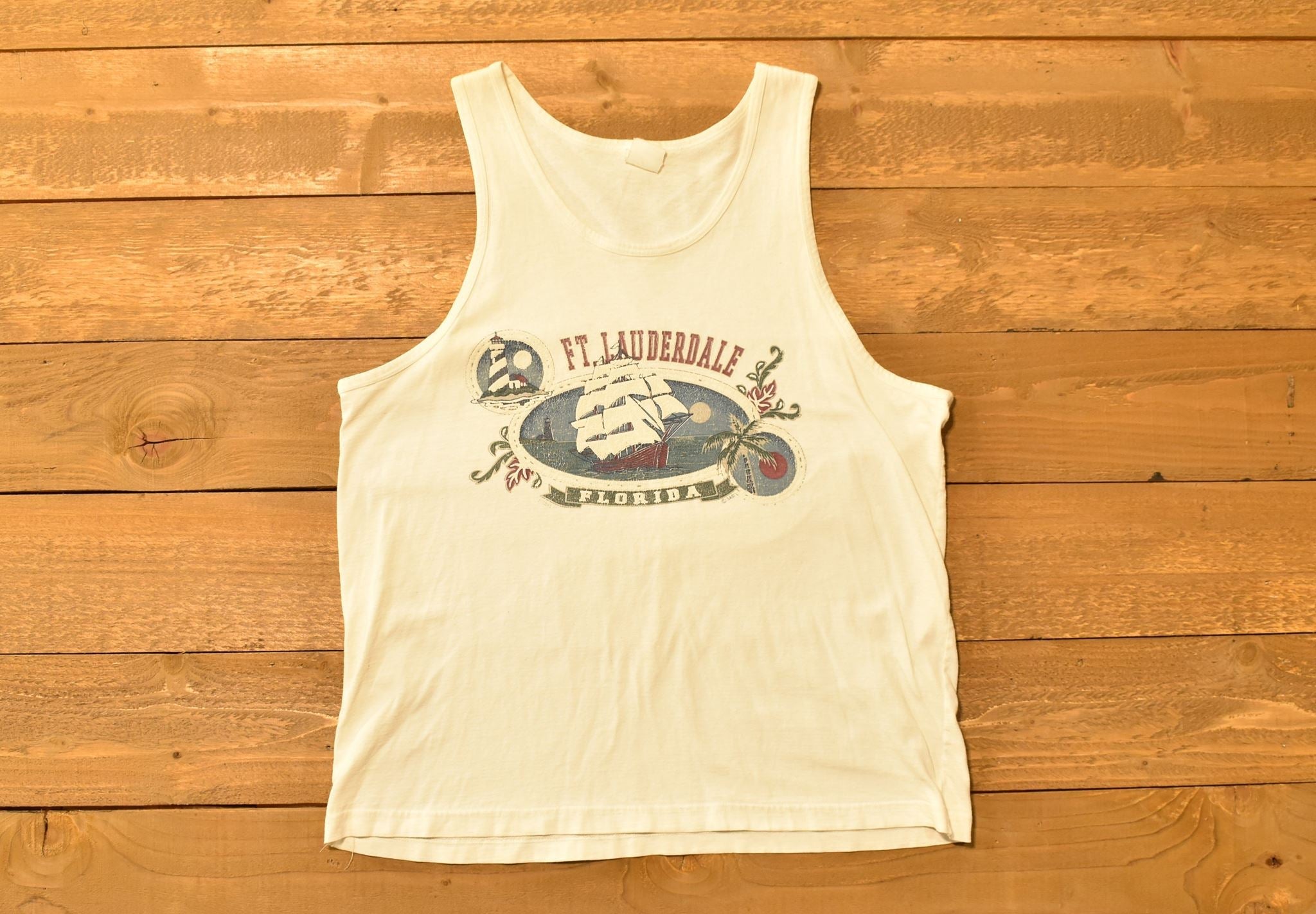 Ft Lauderdale Florida Mens Large Tank top White Tank top used