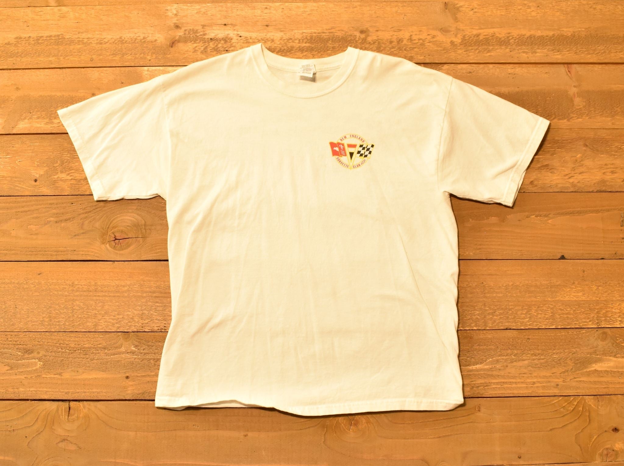 New England Corvette Club Xl Mens T-shirt White tee used