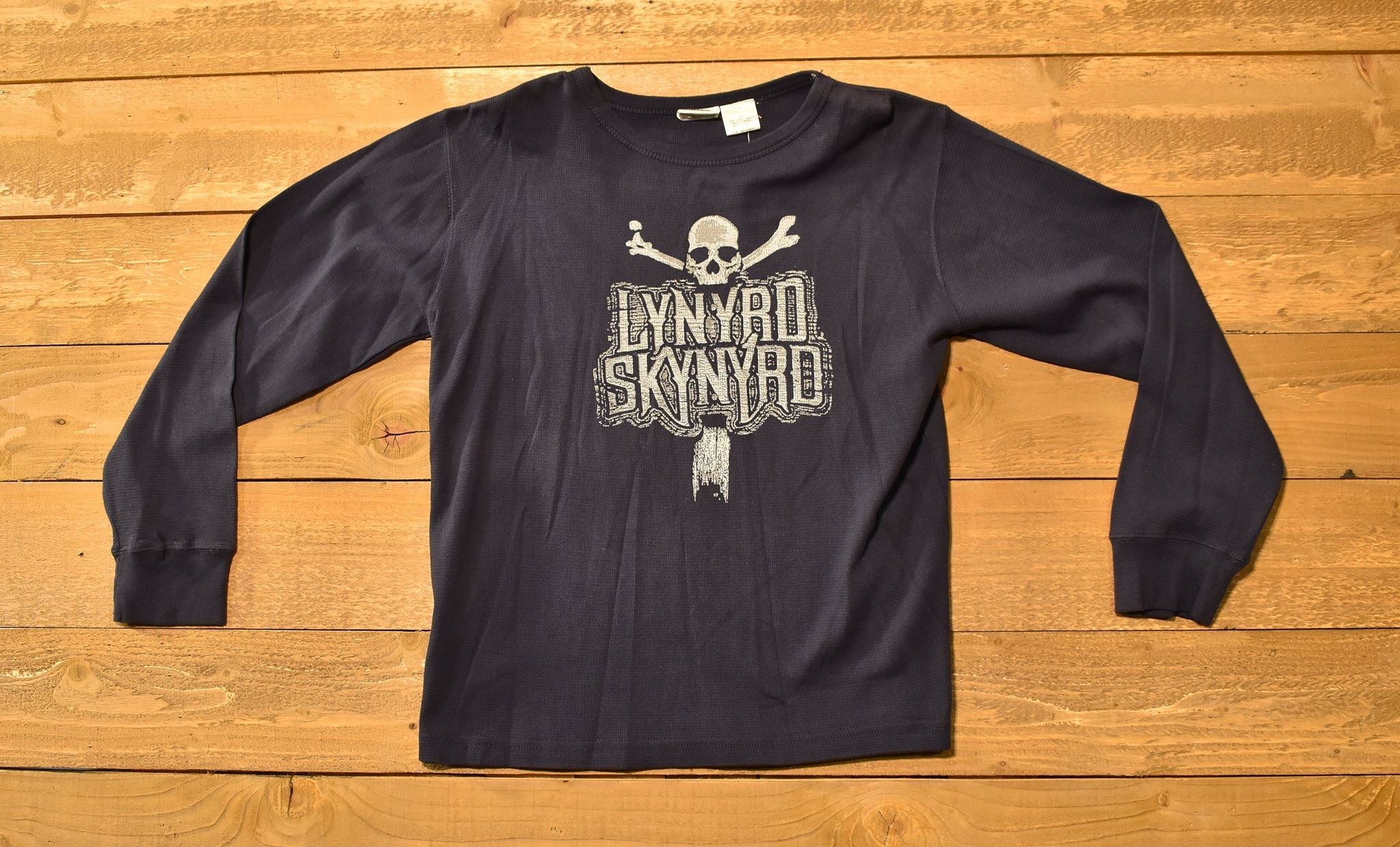 Lynyrd Skynyrd Long sleeve Blue Large Shirt Dark Navy Band Shirt Mens NEW