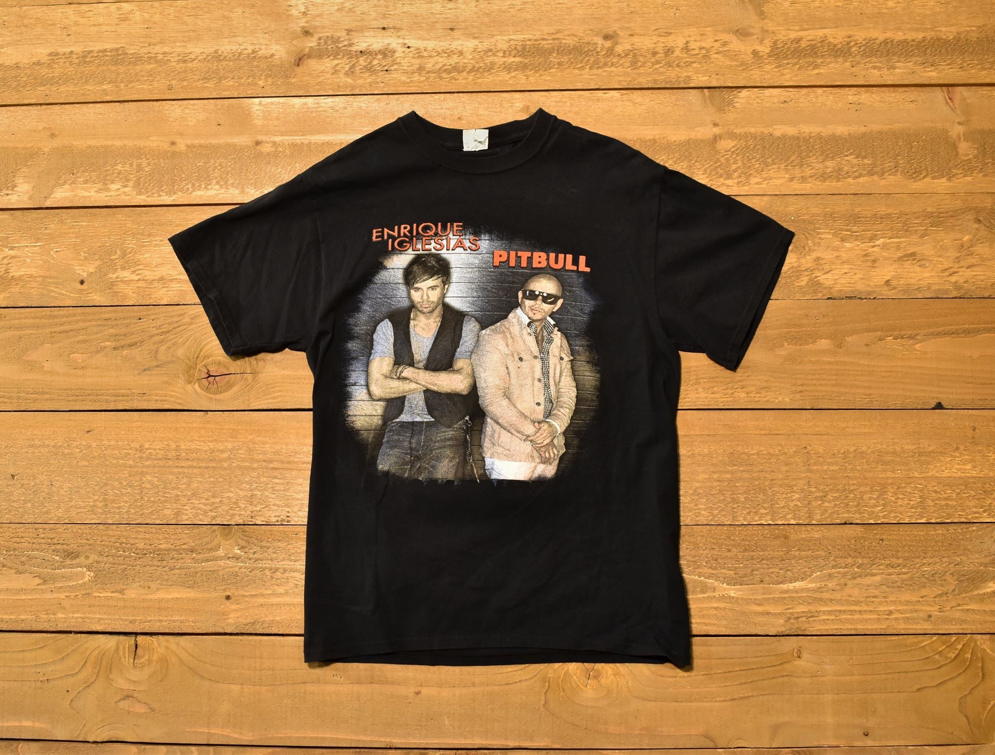 Enrique iglesias and pitbull M Concert tee Mens t shirt tour shirt
