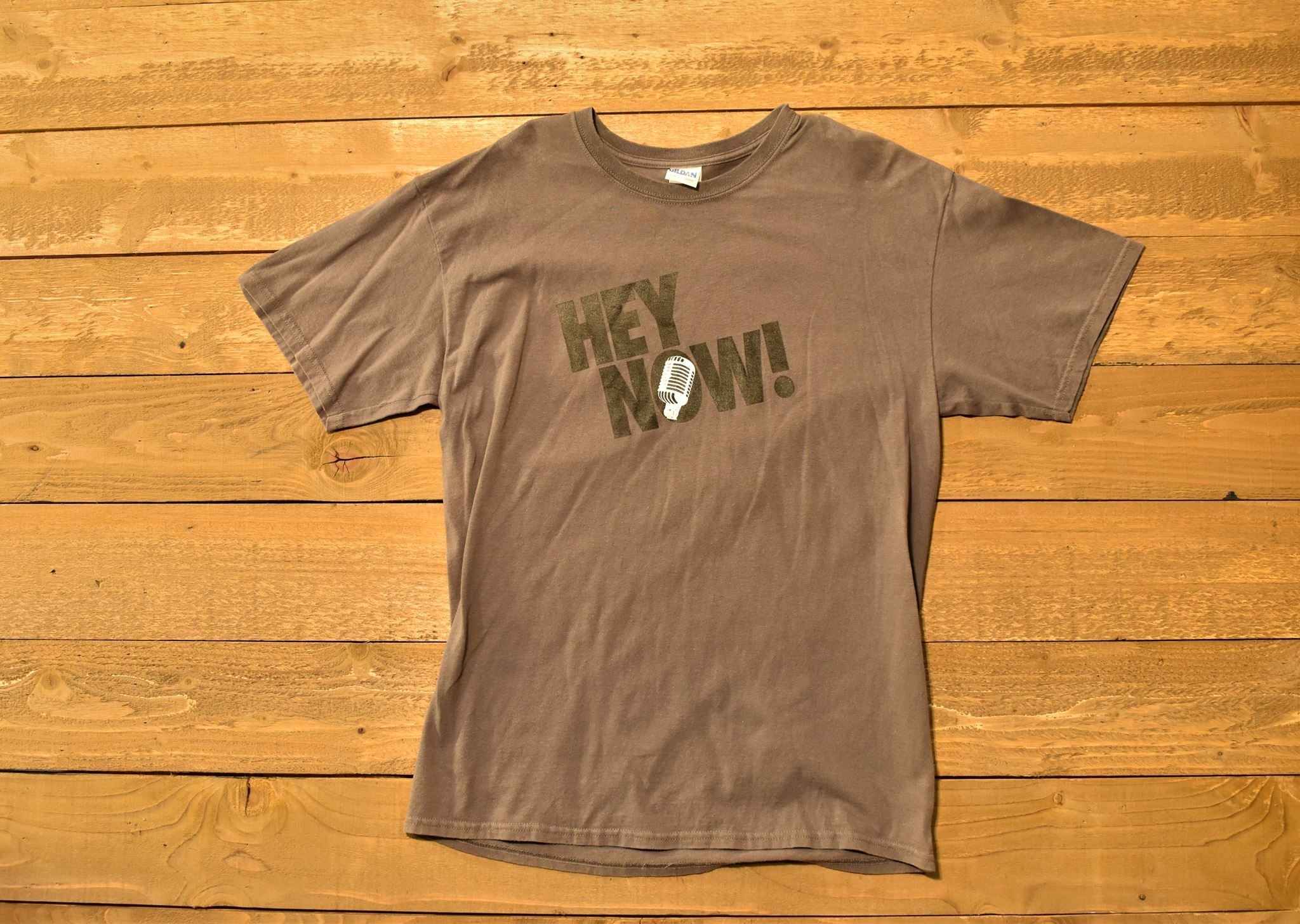 Hey now mens t-shirt grey used tee Large